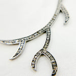 Load image into Gallery viewer, DC448. Diamond & Sterling Silver Horn Pendant