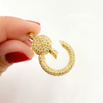 Load image into Gallery viewer, Diamond Sterling Silver Pear Shape Trigger Clasp