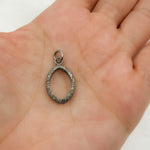 Load image into Gallery viewer, DC938. Diamond Sterling Silver Marquise Shape Pendant