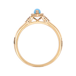 Load image into Gallery viewer, Shop 14K Solid Gold Diamond and Turquoise Marquise Ring