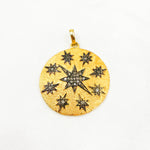 Load image into Gallery viewer, DP359. Diamond Sterling Silver Round Stars Pendant