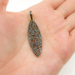 Load image into Gallery viewer, DP156. Diamond Silver Marquise Shape Pendant