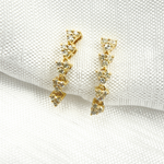 Load image into Gallery viewer, EFG52163. 14K Solid Gold Diamond Dangle Earrings