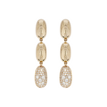 Load image into Gallery viewer, EFL54137. 14K Solid Yellow Gold Diamond Dangle Earrings