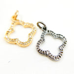 Load image into Gallery viewer, DC903. Diamond Sterling Silver Flower Charm