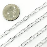 Load image into Gallery viewer, Silver Diamond Cut Paperclip Chain