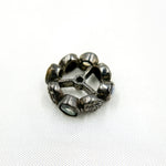 Load image into Gallery viewer, DC748. Diamond Sterling Silver Spacer Bead with Gemstone