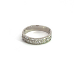 Load image into Gallery viewer, 14K Solid White Gold Baguette Diamond Ring.