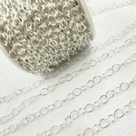 Load image into Gallery viewer, Silver Smooth Oval Link Chain