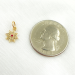 Load image into Gallery viewer, GDP431. 14K Solid Gold Diamond Star Charm