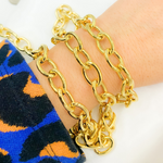 Load image into Gallery viewer, Gold Plated 925 Sterling Silver Smooth Oval Link Chain