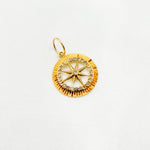 Load image into Gallery viewer, GDP448. 14K Solid Gold Diamond Circle Star Charm