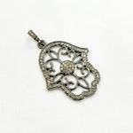 Load image into Gallery viewer, DP295. Diamond & Sterling Silver Hamsa Pendant