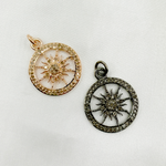 Load image into Gallery viewer, DC930. Diamond & Sterling Silver Sun Pendant