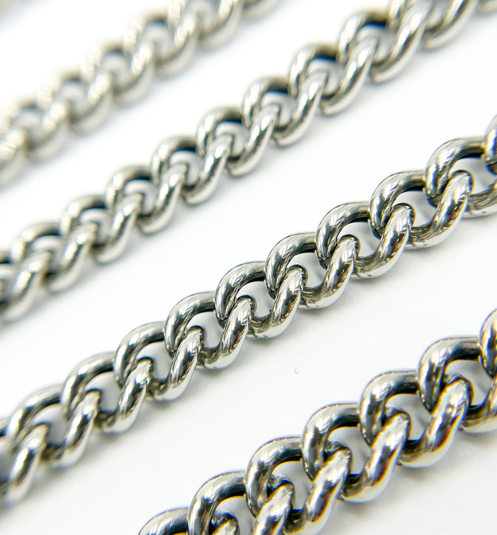Buy Now Silver Oxidized Curb Chain