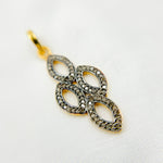 Load image into Gallery viewer, DP421. Diamond Sterling Silver Fancy Shape Pendant