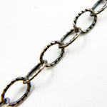 Load image into Gallery viewer, Oxidized Sterling Silver Twisted Cable Oval Link Chain