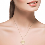 Load image into Gallery viewer, 14K Gold Clover Diamond Necklace