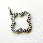 Load image into Gallery viewer, Diamond Sterling Silver Flower Charm