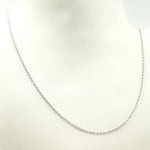 Load image into Gallery viewer, 14K Solid White Gold Cable Necklace. 040R01LGWG
