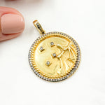 Load image into Gallery viewer, Diamond Sterling Silver Zodiac (Libra) Pendant