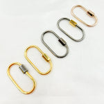 Load image into Gallery viewer, DC605. Sterling Silver Screw Oval Clasp