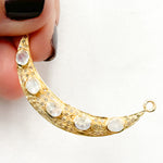 Load image into Gallery viewer, Silver Connector Moon Pendant