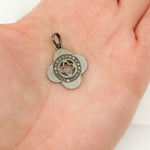 Load image into Gallery viewer, Diamond Sterling Flower Pendant