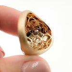Load image into Gallery viewer, 14K Matte Gold Diamond Cuban Band Ring