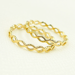 Load image into Gallery viewer, 14K Solid Gold Waves Ring