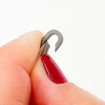 Load image into Gallery viewer, Black Rhodium Matt Sterling Silver Oval Clasp