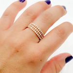 Load image into Gallery viewer, 14k Solid Gold Diamond Band Ring.