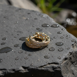 Load image into Gallery viewer, EHF56969Y. 14k Solid Gold Diamond Hoops