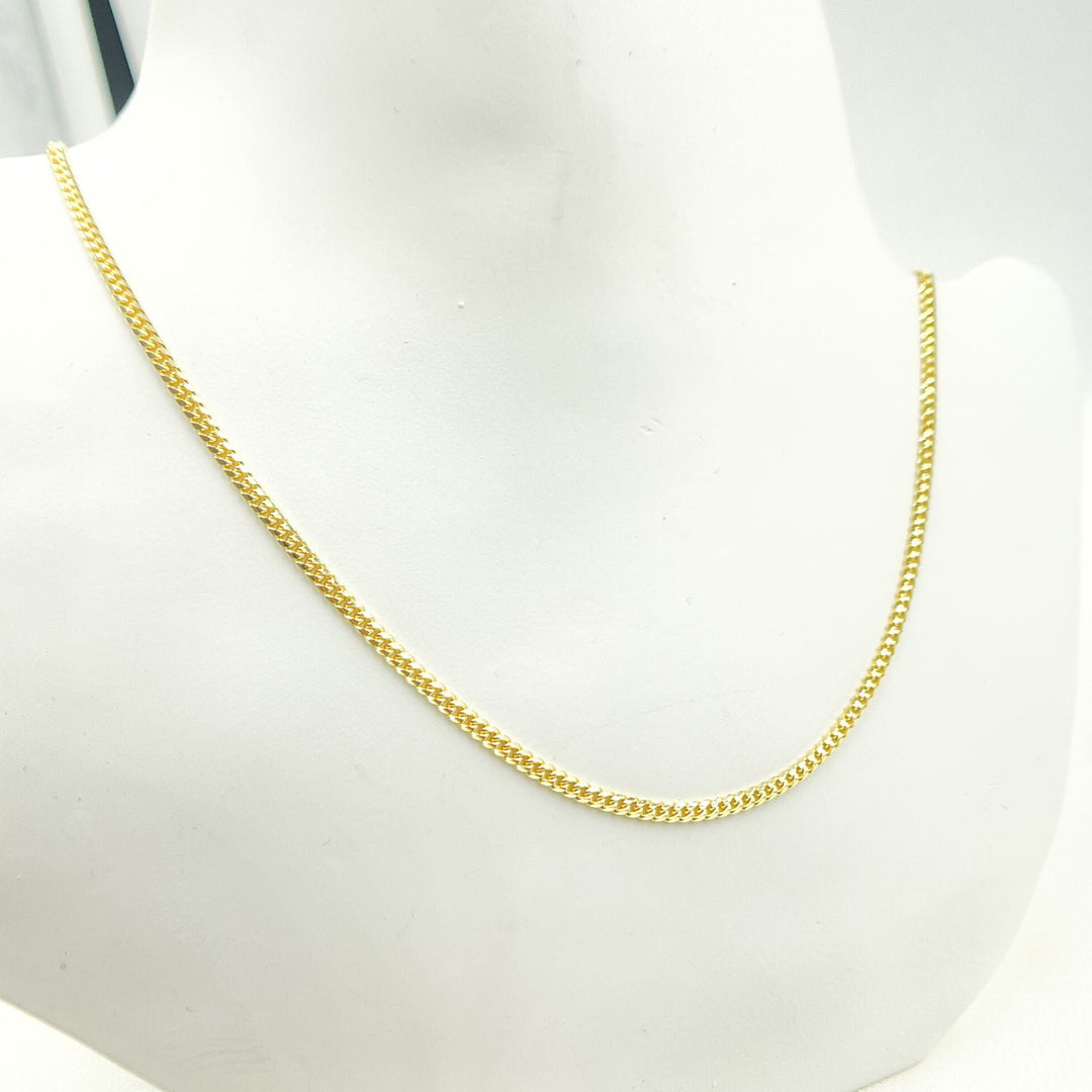 14K Solid Yellow Gold Curb Link Chain