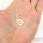 Load image into Gallery viewer, 14K Gold Diamond Circle Charm