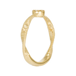 Load image into Gallery viewer, MRN00842. 14K Solid Gold Cut Diamond Wave Ring