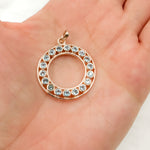 Load image into Gallery viewer, DSP040. Sterling Silver Round Pendant with Gemstone