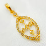 Load image into Gallery viewer, DP201. Diamond Sterling Silver Marquise Shape Pendant