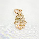Load image into Gallery viewer, DC522. Diamond Sterling Silver Hamsa Charm