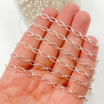 Load image into Gallery viewer, Sterling Silver Long and Short Link Chain