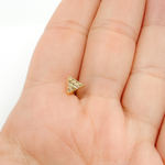 Load image into Gallery viewer, EFC54162. 14K Solid Gold and Diamonds Triangle Studs