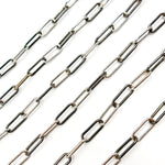 Load image into Gallery viewer, Sterling Silver Smooth Paperclip Chains