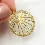 Load image into Gallery viewer, Shop NOw Diamond Sterling Silver Round Fancy Pendant with Gemstone