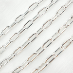 Load image into Gallery viewer, 925 Sterling Silver Smooth Hollow Paperclip Link Chain