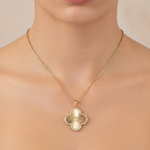 Load image into Gallery viewer, PFE33137. 14K Solid Gold Clover Diamond Necklace