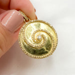 Load image into Gallery viewer, Diamond Sterling Silver Round Spiral Pendant