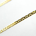 Load image into Gallery viewer, 030FLP1BBT2byFt. 14k Solid Gold Flat Marina Link Chain