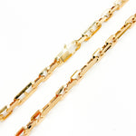 Load image into Gallery viewer, 14K Solid Hollow Gold Diamond Cut Cut Marina and Cable Link Chain