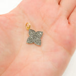 Load image into Gallery viewer, DC908. Diamond Sterling Silver Flower Pendant