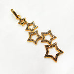 Load image into Gallery viewer, DP549. Diamond Silver Five Stars Pendant